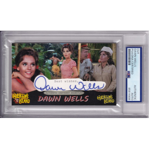 Dawn Wells Gilligans Island Miss Nevada Signed Autograph card PSA DNA