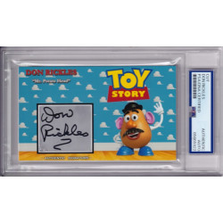 Don Rickles Toy Story Mr. Potato Head Signed Autograph card PSA DNA