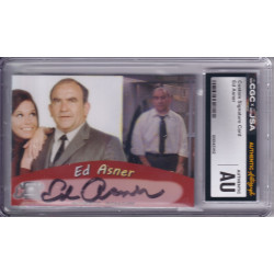 Ed Asner Mary Tyler Moore Lou Grant Elf Up Signed Autograph card CGC JSA