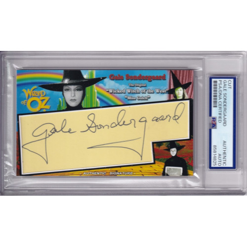 Gale Sondergaard Wizard of Oz Wicked Witch Signed Autograph card PSA DNA