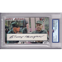 Harry Morgan MASH Dragnet Colonel Potter Signed Autograph card PSA DNA