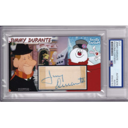 Jimmy Durante Frosty the Snowman Signed Autograph card PSA DNA