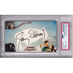 Jimmy Stewart It's a Wonderful Life Signed Autograph card PSA DNA