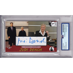 Judi Dench James Bond Signed Autograph card PSA DNA