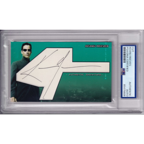 Keanu Reeves Matrix  John Wick Neo Matrix Bill and Ted Signed Autograph card PSA DNA