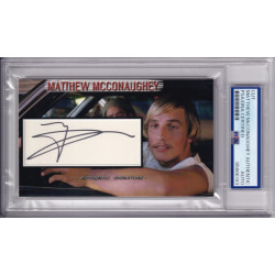 Matthew McConaughey David Wooderson Dazed and Confused Signed Autograph card PSA DNA