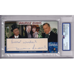 Maurice Evans Bewitched Planet of the Apes Batman Signed Autograph card PSA DNA