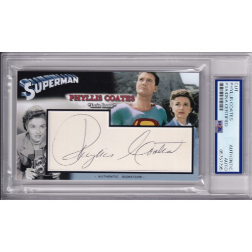 Phyllis Coates Lois Lane Superman Signed Autograph card PSA DNA
