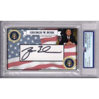 George W. Bush Signed Autograph card 43th President PSA DNA