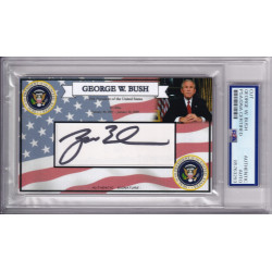 George W. Bush Signed Autograph card 43th President PSA DNA