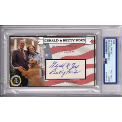 Gerald and Betty Ford Signed Autograph card 38th President PSA DNA