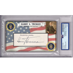 Harry Truman Signed Autograph card 33th President PSA DNA