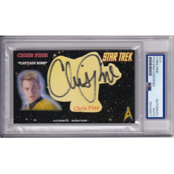 Chris Pine Star Trek Captain James T. Kirk  Signed Autograph card PSA DNA