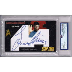 Leonard Nimoy Star Trek Mr. Spock Mission Impossible Signed Autograph card PSA DNA