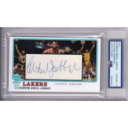 Kareem Abdul Jabbar Signed autograph Los Angeles Lakers HOF PSA DNA Gem Mint 10