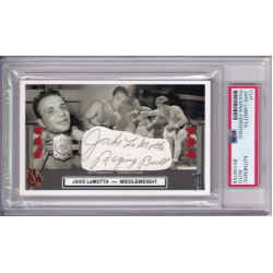 Jake LaMotta Raging Bull Middleweight Champion Signed Autograph PSA DNA
