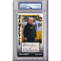 Kirk Ferentz Signed PSA DNA autograph Iowa Hawkeyes