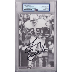 Larry Csonka Miami Dolphins Giants Autograph Signed postcard PSA DNA HOF