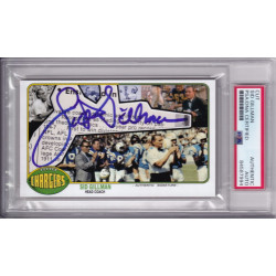 Sid Gillman San Diego Chargers Los Angeles Rams Hall of Fame PSA DNA Signed Autograph EY HOF