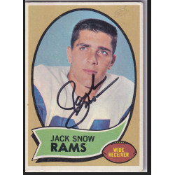 1970 Topps #44 Jack Snow Los Angeles Rams signed autograph