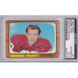 1966 Topps #71 Bobby Hunt Kansas City Chiefs Signed Auto ey PSA DNA