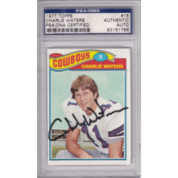 1977 Topps #15 Charlie Waters Dallas Cowboys  PSA DNA signed autograph