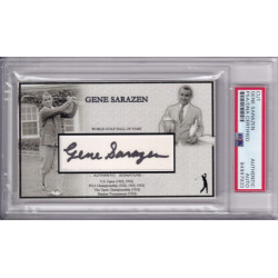 Gene Sarazen Masters Hall of Fame Golf Signed Autograph card PSA DNA