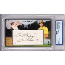 Sam Snead Masters Hall of Fame Golf Signed Autograph card PSA DNA
