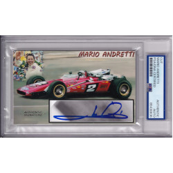 Mario Andretti Indy 500 Autograph signed card PSA DNA