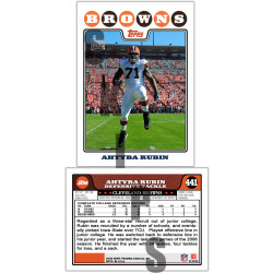 2008 STCC #441 Ahtyba Rubin Topps Cleveland Browns Iowa State Cyclones custom card