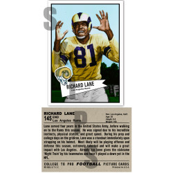 1952 STCC #145 Richard Lane Bowman Los Angeles Rams Custom Card HOF