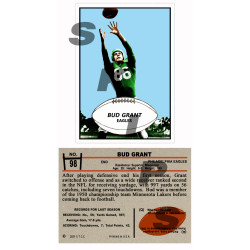 1953 STCC #98 Bud Grant Bowman Philadelphia Eagles