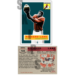 1956 STCC #122 Richard Lane Topps Chicago Arizona Cardinals