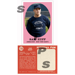 1958 STCC #136 Sam Huff Topps New York Giants Custom Card HOF 1958 STCC #136 Sam Huff Topps New York Giants Custom Card HOF