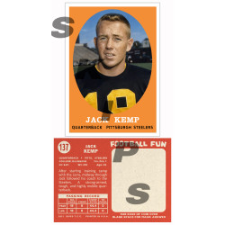 1958 STCC #137 Jack Kemp Topps Pittsburgh Steelers Custom Card 1958 STCC #137 Jack Kemp Topps Pittsburgh Steelers Custom Card