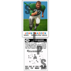 1959 STCC #178 John Madden Topps Philadelphia Eagles Custom Card HOF