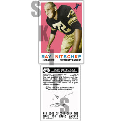 1959 STCC #180 Ray Nitschke Topps Green Bay Packers Custom Card HOF
