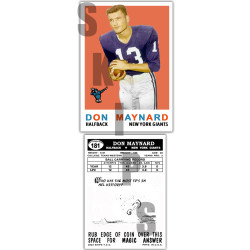 1959 STCC #181 Don Maynard Topps New York Giants Jets Custom Card HOF