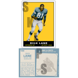 1961 STCC #199 Dick Lane Topps Detroit Lions Custom Card HOF