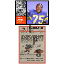 1962 STCC #177 Deacon Jones Topps Los Angeles Rams Custom Card HOF