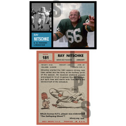 1962 STCC #181 Ray Nitschke Topps Green Bay Custom Card HOF