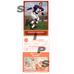 1963 STCC #176 Chuck Lamson Topps Minnesota Vikings Iowa State Custom Card 1963 STCC #176 Chuck Lamson Topps Minnesota Vikings Iowa State Custom Card