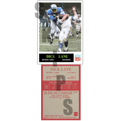 1965 STCC #199 Dick Lane Philadelphia Detroit Lions Custom Card HOF