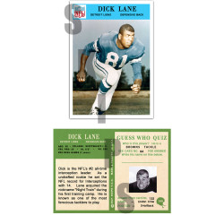 1966 STCC #199 Dick Lane Philadelphia Detroit Lions Custom Card HOF