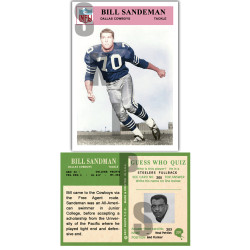 1966 STCC #201 Bill Sandeman Philadelphia Dallas Cowboys custom card