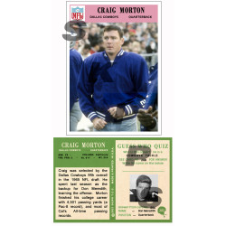 1966 STCC #202 Craig Morton Philadelphia Dallas Cowboys custom card
