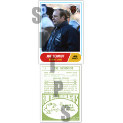 1968 STCC Coaches #11 Joe Schmidt Detroit Lions