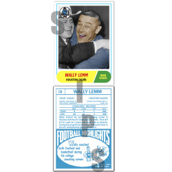 1968 STCC Coaches #18 Wally Lemm Houston Oilers