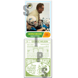 1968 STCC Coaches #23 George Wilson Miami Dolphins