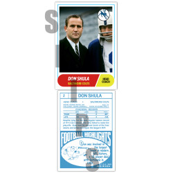 1968 STCC Coaches #2 Don Shula Baltimore Colts